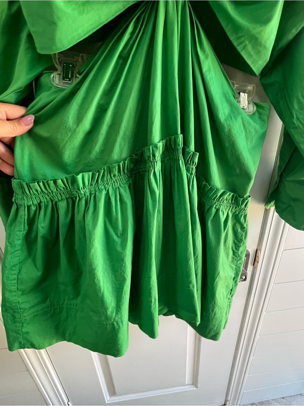 Jason Wu Vividian Green Cotton Poplin Cutout Mini Vacation Dress SZ L - Picture 14 of 14